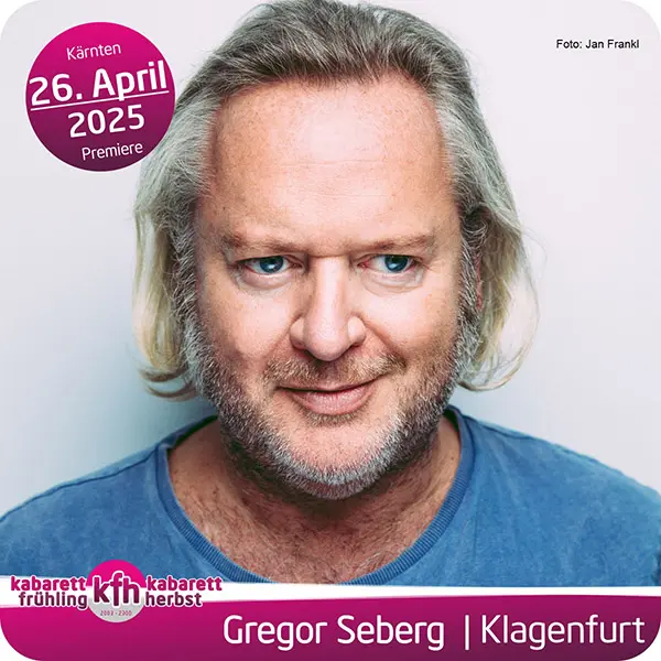 Gregor Seberg mit dem Kabarett Programm 'Schatzkiste' live im Konzerthaus Klagenfurt am 26. April 2025